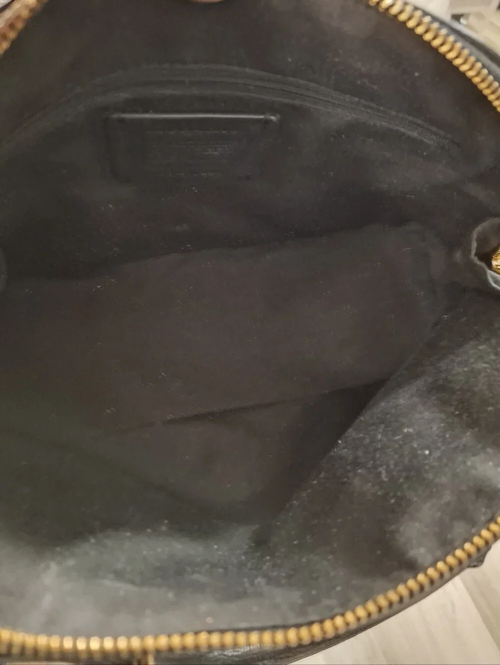 Coach Katy Satchel Black Leather Top Handle Crossbody EUC
